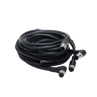 China Straight Single Ended Pigtail Waterproof Cable Assemblies With 1M BK PVC Jacket 4C×AWG22 for sale