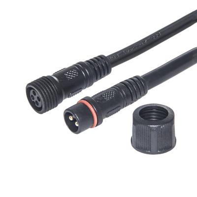 China Black Color M14 M21 Waterproof Power Cable Male To Female PVC Jacket for sale