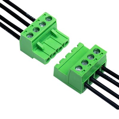 China Echada del alambre XK2EDGA 5.08M M del conector del bloque de terminales del PWB del color verde en venta