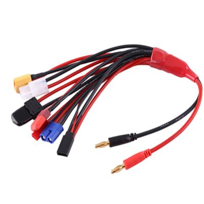 China Customized Battery Wiring Harness Cable With 2.0mm 4.0mm 4.50mm Banana Plug for sale
