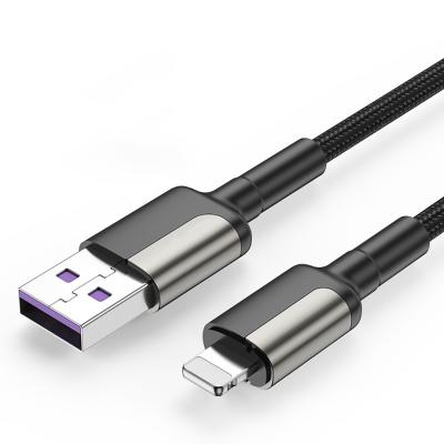 China Verkabeln schnelles Aufladungsdaten-Kabel Soems, Nylonmikro-USB 2.4A für Iphone zu verkaufen