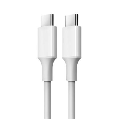 China White Color USB C To C Fast Charge Cable With PVC Jacket 20V 3A 60W for sale