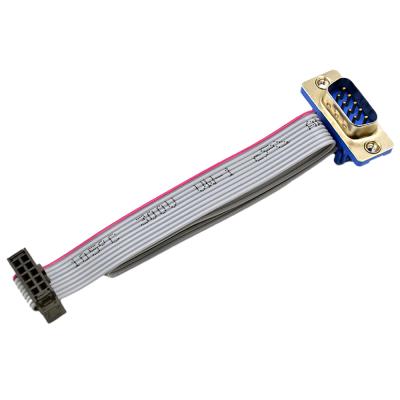 China OEM 2,54 milímetros de la echada de cable de cinta IDC DB9 hembra-varón para el soporte del panel en venta