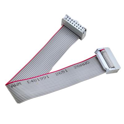 China 2.54mm Double Row IDC Flat Ribbon Cable UL2651 Type 28AWG Male Plug for sale