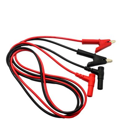 China 3Ft Crocodile Clip Digital Multimeter Cable Red Black Color for sale