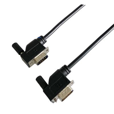 China DB9 Pin Extension Male To Female Serial Cable Multi Angle Left And Right for sale