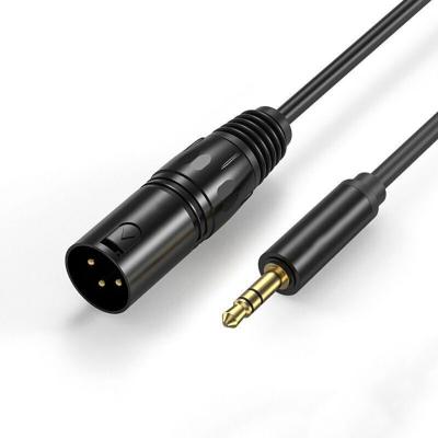 China Customized 3.5 Mm Jack Coiled Cable 7 Pin XLR Male To Female 3 Pin Xlr For Video Audio for sale