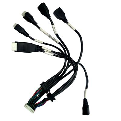 China ATX Housing Overmolding Cable Assembly JST PH2.0 Wire Crimp Housing To USB2.0 Female for sale