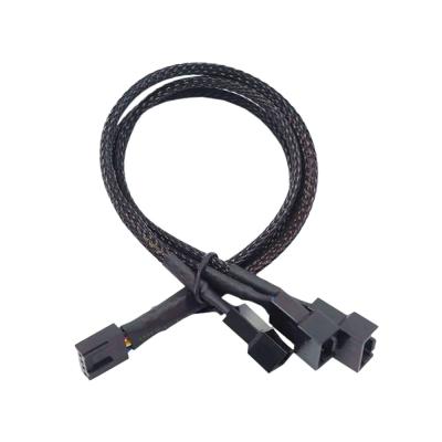 China 2.54mm Pitch Amp Connector Cable Assemblies Aluminium Foil Shielded Wire Harness For PC Fan for sale