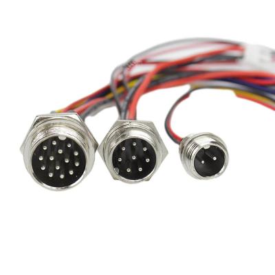 Китай Connector M16 Waterproof Cable Assembly Male And Female Straight Front Mount Wiring Harness продается