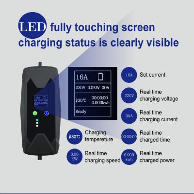 China OCPP 2.0.1 3 Pin Plug Electric Car Charger Domestic Electric Car Charging Point 7kw for sale