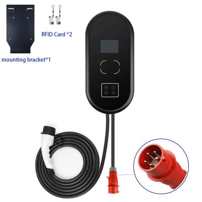 China Wall Mounted EV Charging Station 22KW Smart EV Charger 32A 3 Phase WIFI Type2 for sale