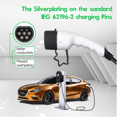 China 32A J1772 Level 2 Charging Cable Type1 To Type2 Fast Charging Cable For Electric Car for sale