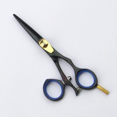 China Fashionable Swivel Thumb Shears Black Titanium Swivel With Removable Finger Rest for sale
