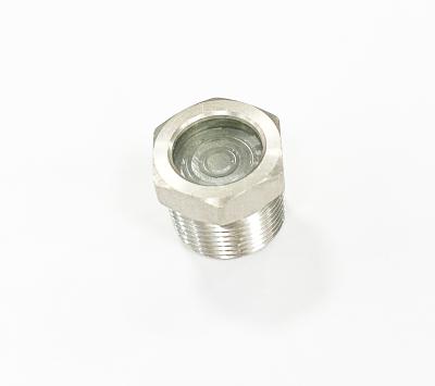 China 1215 Steel Glass To Metal Hermetic Sight Glass Thread 6mm For Industrial for sale
