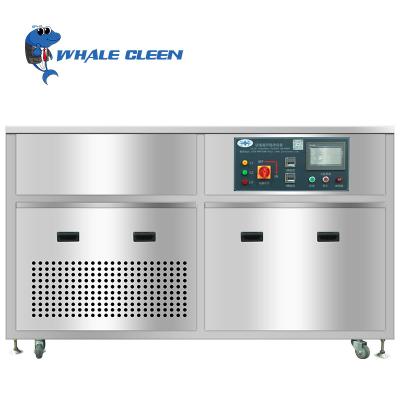 China Blue Whale Two Tanks Adjustable Power Ultrasonic Cleaning Machine 360L with Chiller for sale