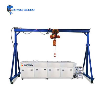 China Ultrasonic Cleaning Machine With Crane For Engine Block Parts Diesel Injectors Nozzles for sale