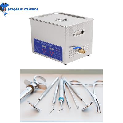 China SUS304 Tank Ultrasonic Dental Instrument Cleaner 10L Mechanical Control for sale