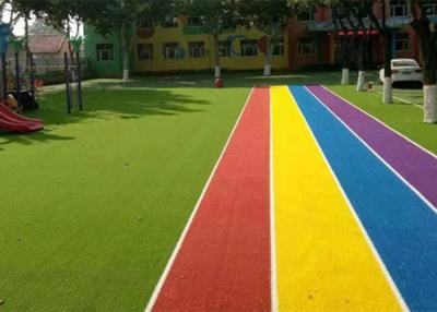 China 4m Wide Playground Colored Artificial Turf Grass Rolls for sale