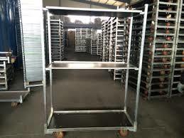 China Transportation L1340mm H1900mm Metal Plant Trolley For Moving Pot Plants for sale