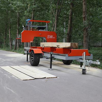 China SW26G 9HP Portable Band Sawmill For Gasoline Engine Sawing Diameter 660mm for sale