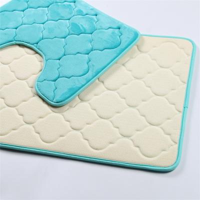 China Fleece Surface Non Slip Memory Foam Bath Mat Fluffy Style for sale