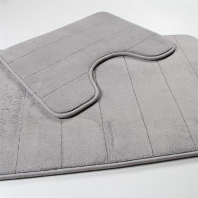 China Customized Shape Flannel Memory Foam Bath Mat SBR Backing for sale