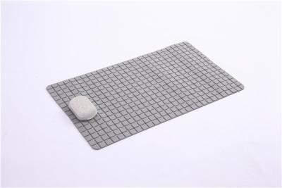 China Plaid Pattern Phthalate Free PVC Bath Mat Waterproof Shower Rug for sale