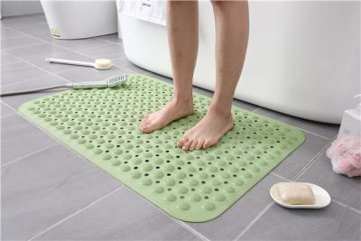 China Non Slip 78*35CM Plastic Bathroom Floor Mats Suction Cup Backing for sale