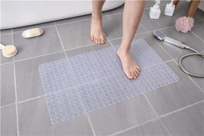 China PVC ISO 9001 Anti Slip Bath Tub Mat Transparent Shower Mat for sale