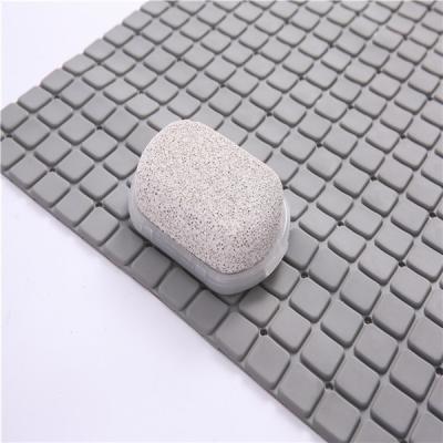 China Durable 38x78cm PVC Bath Mat With Foot Scratch for sale