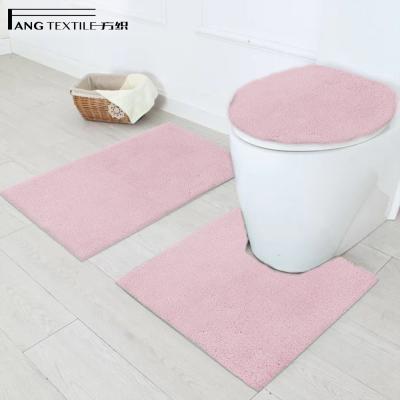 China Microfiber Chenille Bathroom Contour Toilet Rugs Quick Absorption for sale