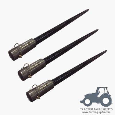 China HSP- Hay Spear With Pin And Sleeve For Skid Steer Loader; Bale Spear Tine For Front End Loader for sale