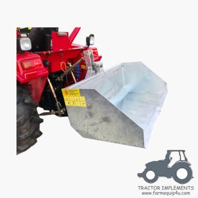 China TSCPG - Hot Dip Galvanized 3 Point Tipping Trip Scoop; Farm Transport Box For Compact Tractor ;Tractor Dirt Scoop for sale