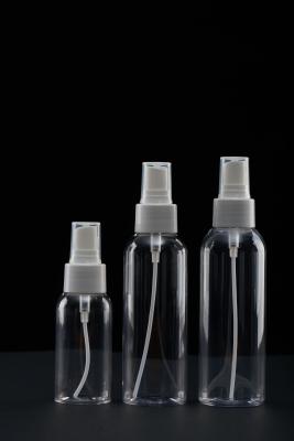 China Empty Round Shape Transparent Spray Bottle For Hairstyle 100ml for sale