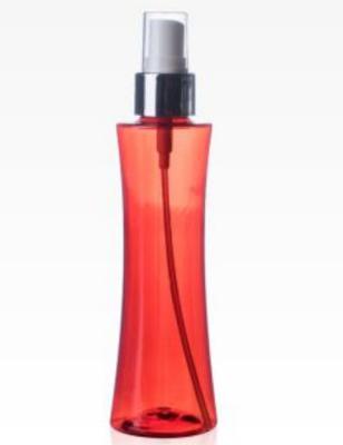 China Botella de agua plástica 150ml del tóner del ANIMAL DOMÉSTICO del color rojo del diseño especial con la tapa de plata del rociador en venta