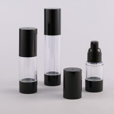 China Black Foundation Pump Bottle , Flexible Flowing Airless Spray Bottle for sale