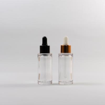 China Botellas cosméticas plásticas esenciales del aceite 30ml del dropper claro en venta