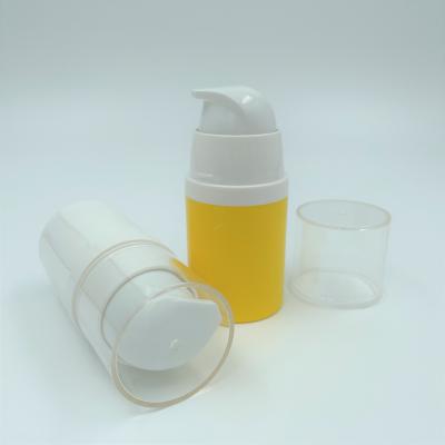 China White Yellow 50ml 80ml 100ml Airless Pump Bottle Silk Printing for sale