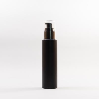 China Black 2.7oz 3.38oz Plastic Lotion Bottle For Cosmetic Packaging for sale