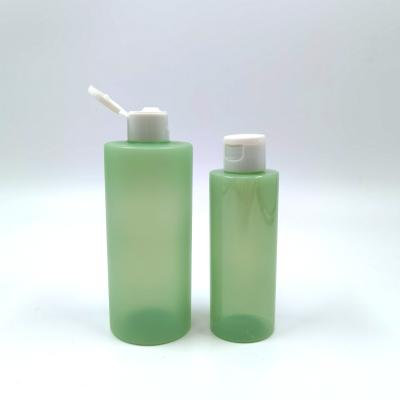 China Cylinder 4.05OZ Toner Empty Cosmetic Bottles Green Color for sale