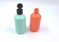China Orange Plastic Cosmetic Bottles 100ml 200ml 250ml Shampoo Hair Conditioner Container for sale