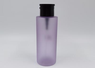 China Matt Purple Plastic Cosmetic Bottles 300ml 500ml Cleasing Water Container With Pressure Pump for sale