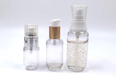 China Deluxe Transparent PET Cosmetic Bottles Lotion Eye Cream 30ml 50ml 100ml for sale