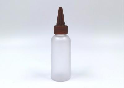 China Frosted Round PET Plastic Bottle Serum Water Container 70ML With Sharp Cap for sale