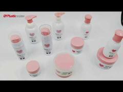 Pink High Quality Cosmetic Packages Set Plastic Bottle Cream Jar Airless Bottle