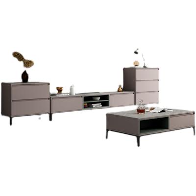 China (Others) New Adjustable Deign Home Luxury Furniture TV Stand Modern Living Room Furniture Table Set Coffee Table Set for sale