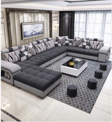 China Adjustable Furniture Factory Direct (Others) Living Room Furniture Sets Modern Sofa Set Designs 7 Seater Fabric Sofa for sale