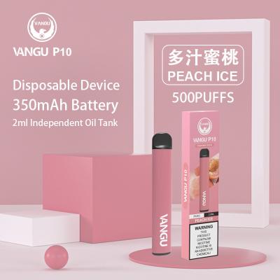China 2.0ml 3.7V E Liquid Electronic Cigarette 500 Puffs 1.8ohm Disposable Vape Pod for sale