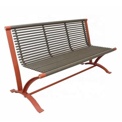 China Powder Coated Steel Exterior Park Benches , Garden Bench 6ft Waterproof for sale